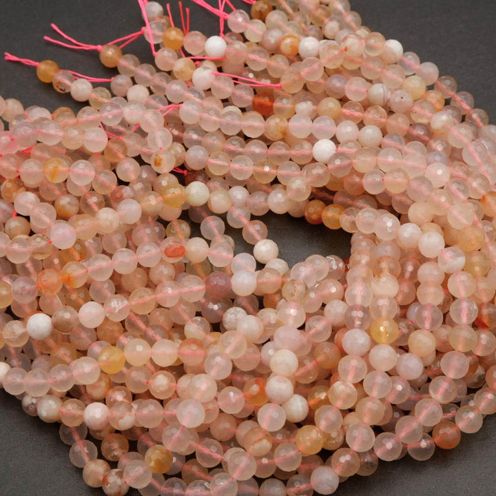 Cherry Blossom Agate · Faceted · Round · 6mm, 8mm, 10mm, Tejas Beads, Beads