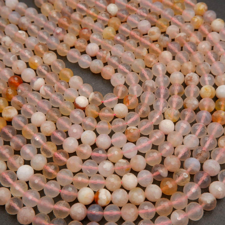 Cherry Blossom Agate · Faceted · Round · 6mm, 8mm, 10mm, Tejas Beads, Beads