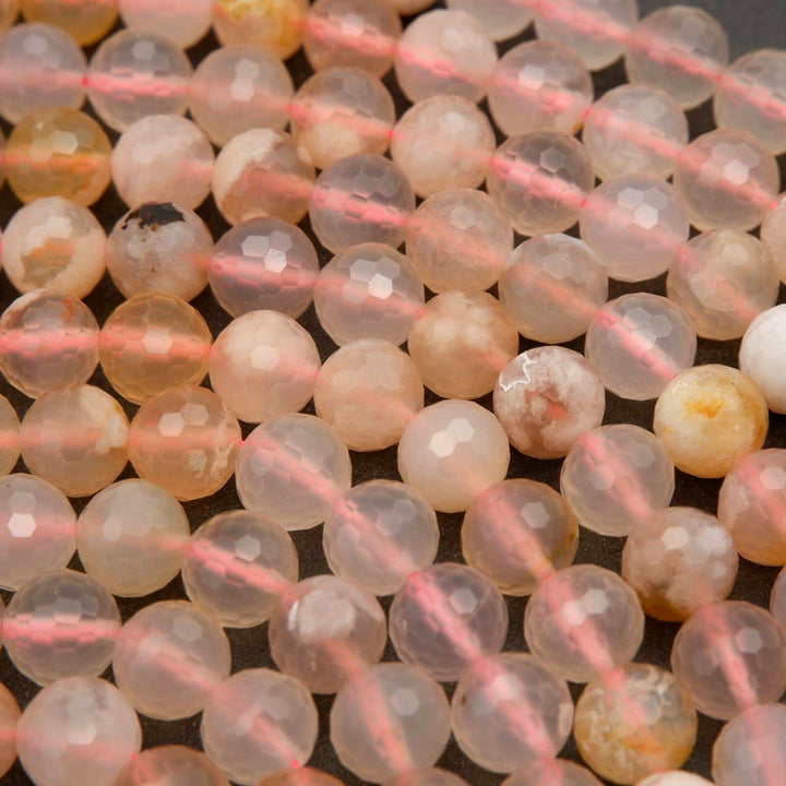 Cherry Blossom Agate · Faceted · Round · 6mm, 8mm, 10mm, Tejas Beads, Beads
