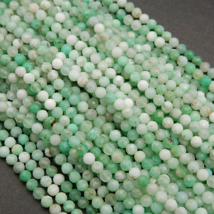 Australian Chrysoprase · Microfaceted · Round · 2mm, 3mm, 4mm, Tejas Beads, Beads