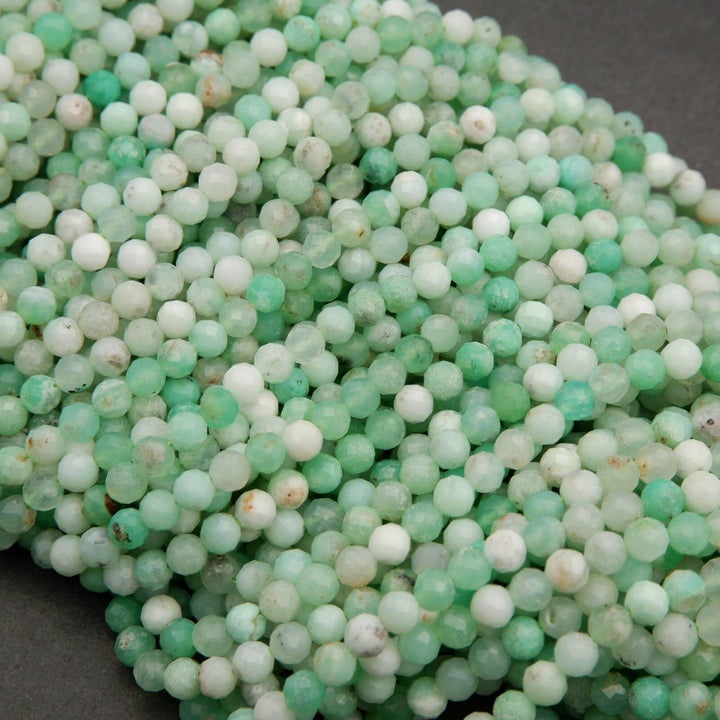 Australian Chrysoprase · Microfaceted · Round · 2mm, 3mm, 4mm, Tejas Beads, Beads