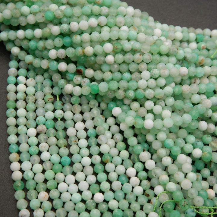 Australian Chrysoprase · Microfaceted · Round · 2mm, 3mm, 4mm, Tejas Beads, Beads
