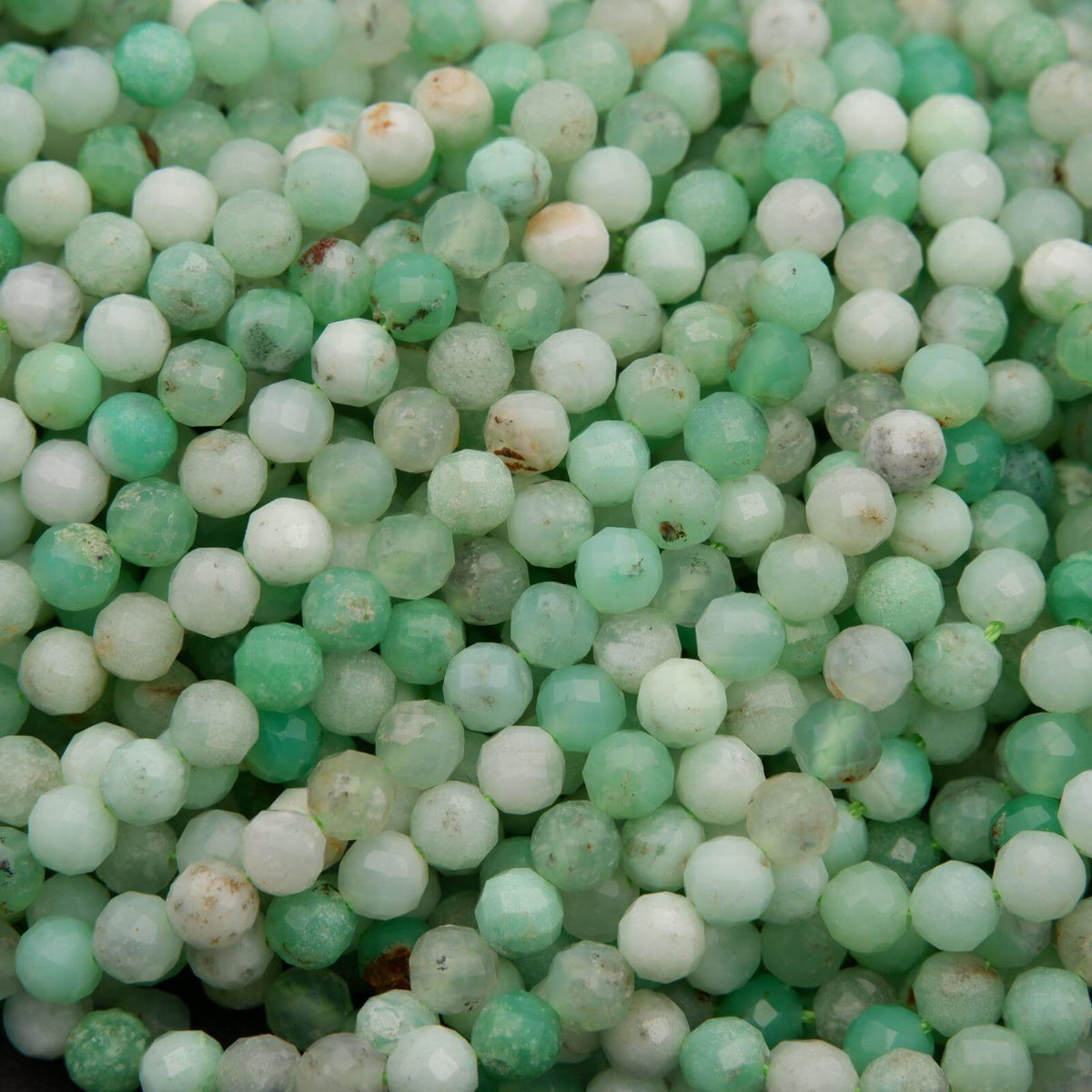 Australian Chrysoprase · Microfaceted · Round · 2mm, 3mm, 4mm