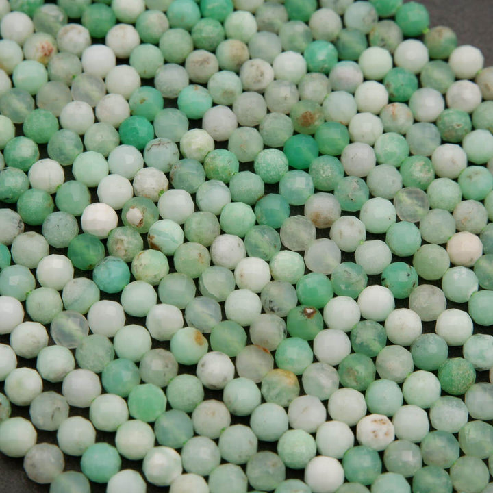 Australian Chrysoprase · Microfaceted · Round · 2mm, 3mm, 4mm, Tejas Beads, Beads