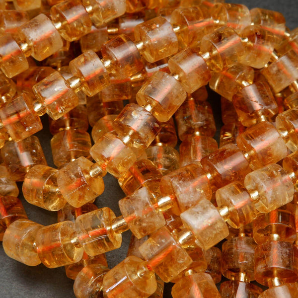 Citrine 6 mm Natural Gemstone Beads - AmberGemstones