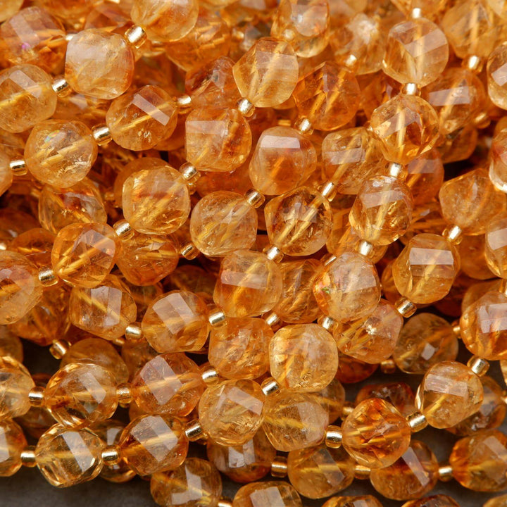 Citrine · Faceted · Spiral Sphere · 8mm, 10mm, Tejas Beads, Beads