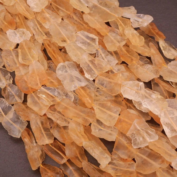 Citrine · Rough Raw · Nugget · 8mm, 10mm, 12mm, Tejas Beads, Beads