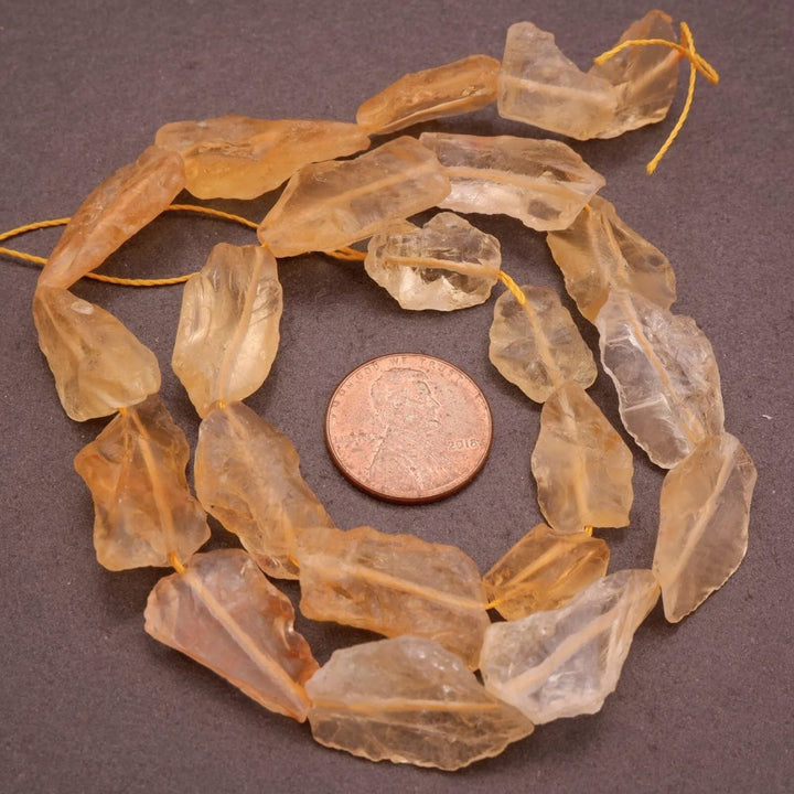 Citrine · Rough Raw · Nugget · 8mm, 10mm, 12mm, Tejas Beads, Beads