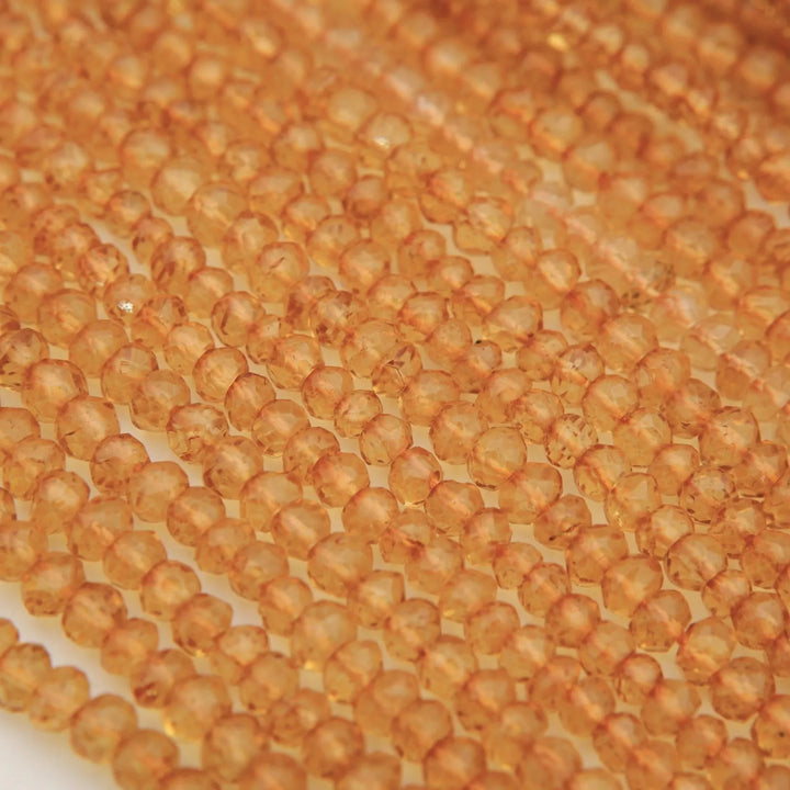 Citrine · Microfaceted · Rondelle · 3mm, 4mm, Tejas Beads, Beads
