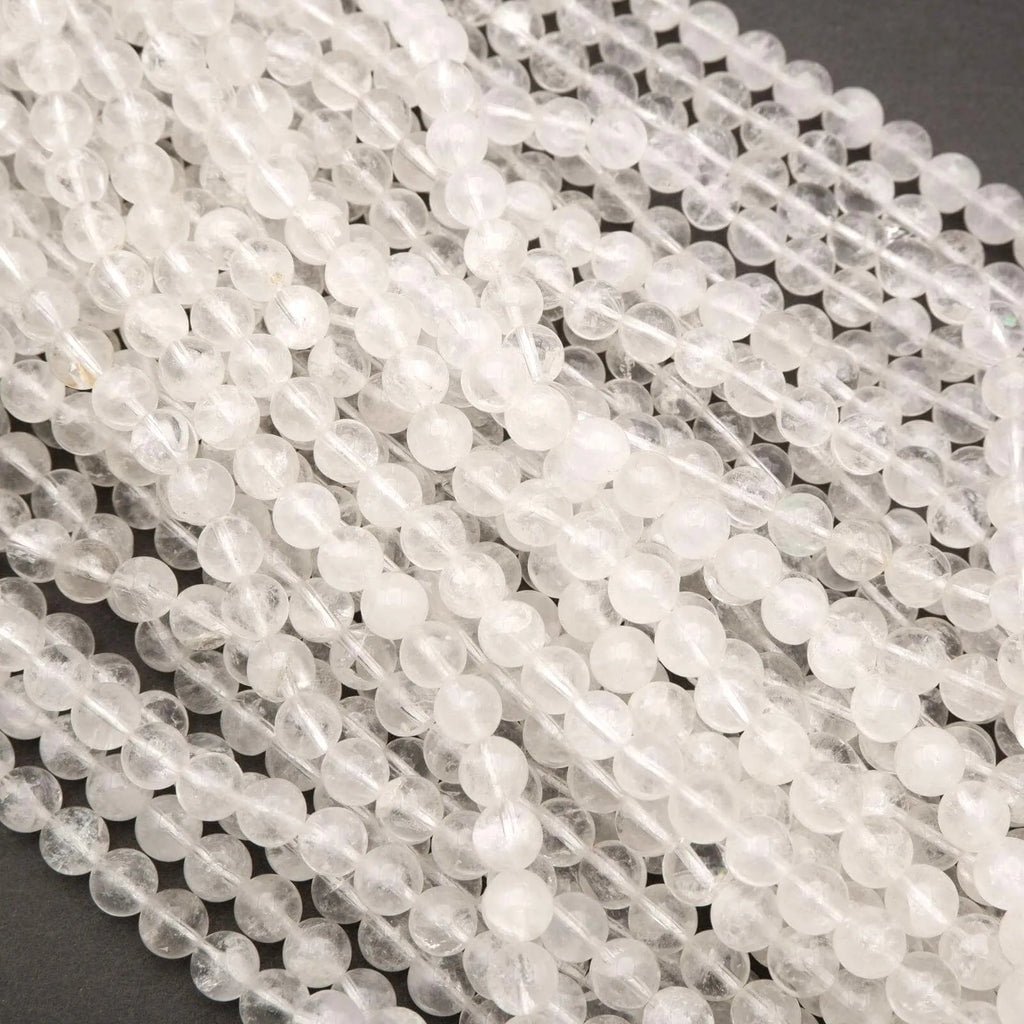 Clear Quartz · Smooth · Round · 6mm, 8mm, Tejas Beads, Beads