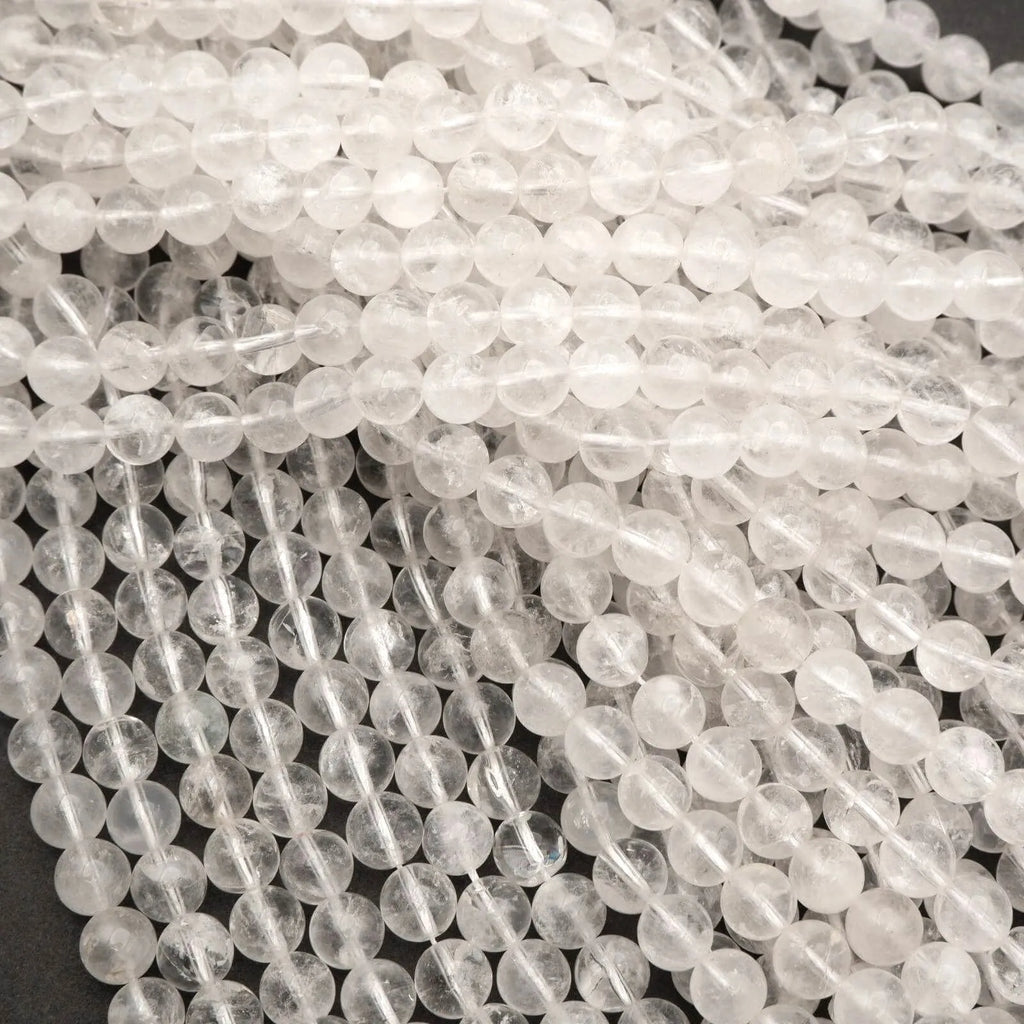 Clear Quartz · Smooth · Round · 6mm, 8mm, Tejas Beads, Beads