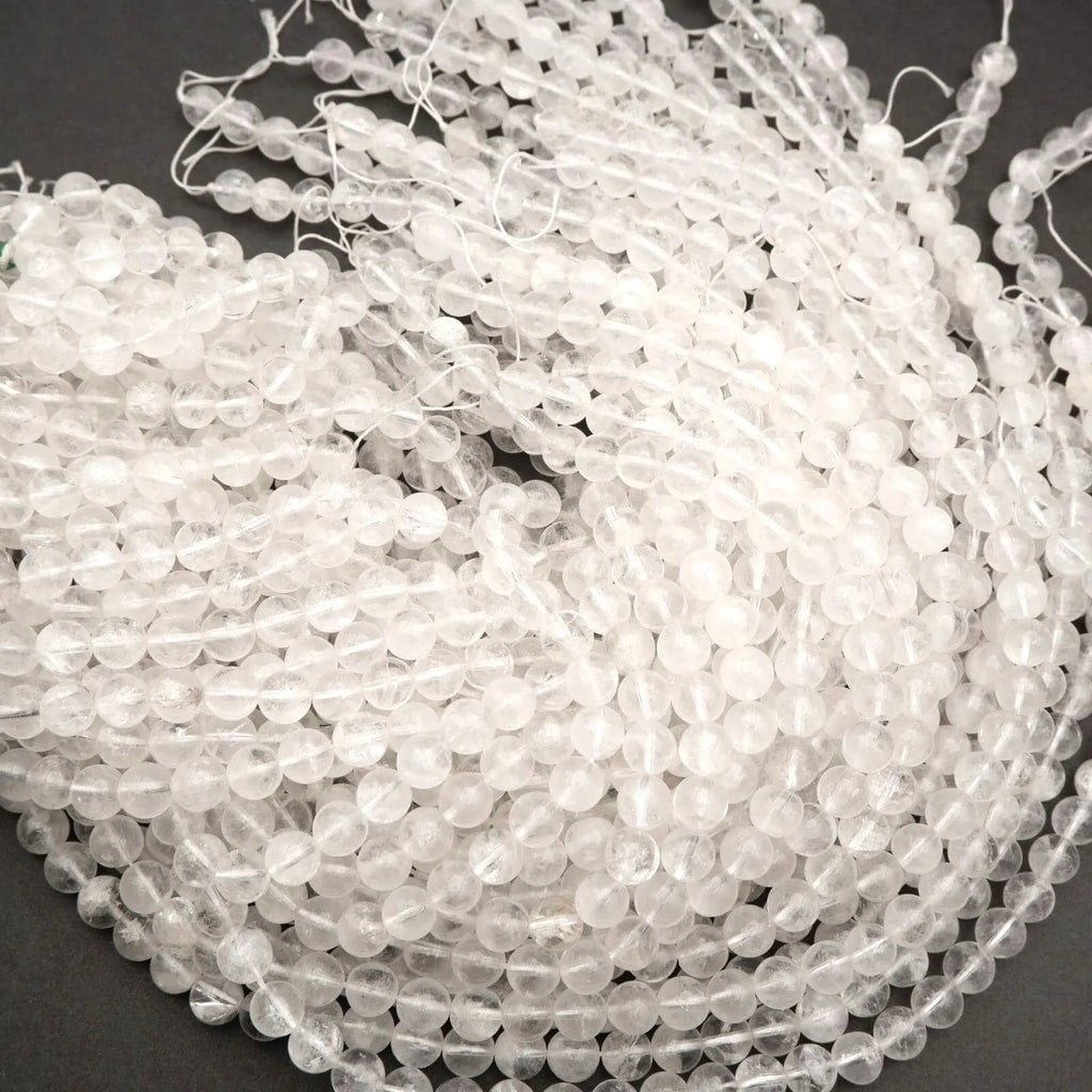 Clear Quartz · Smooth · Round · 6mm, 8mm, Tejas Beads, Beads