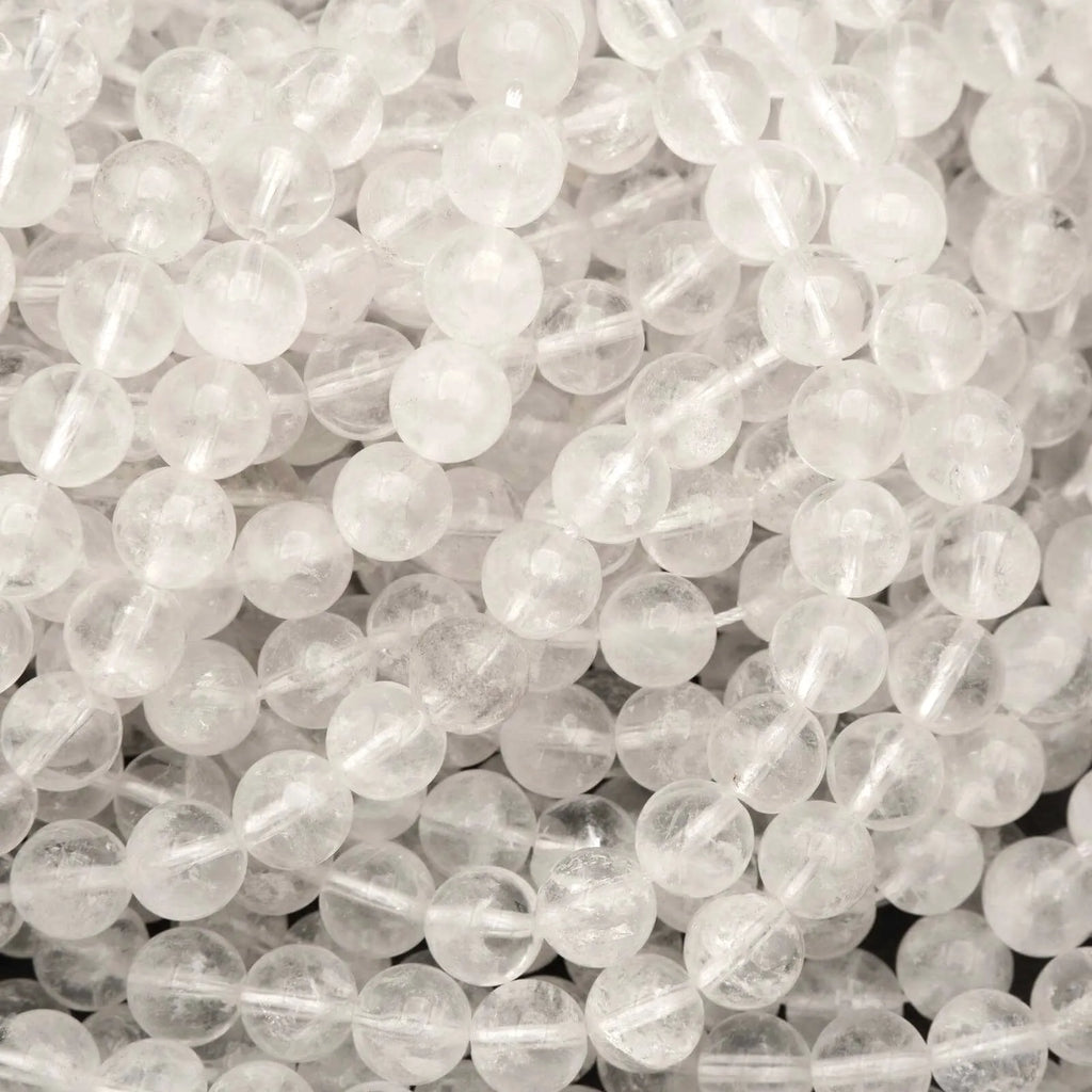 Clear Quartz · Smooth · Round · 6mm, 8mm, Tejas Beads, Beads