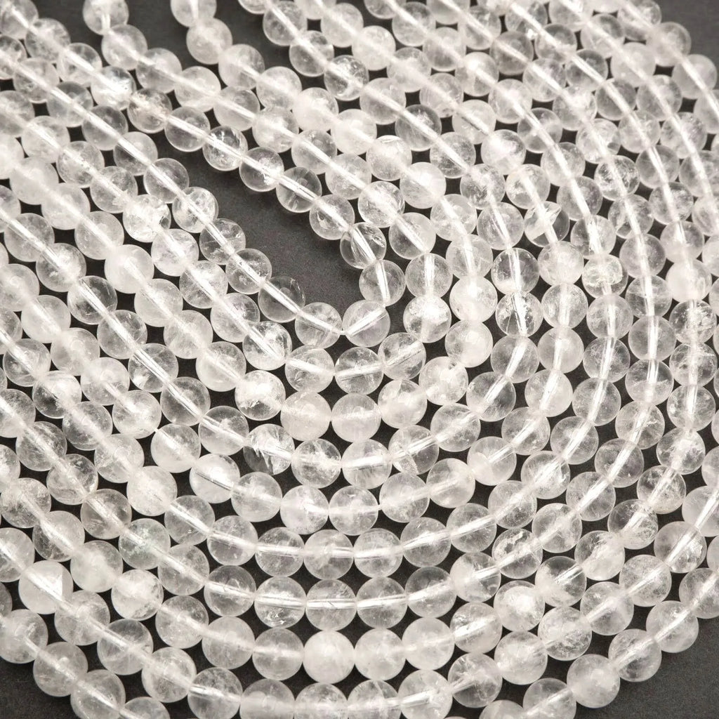 Clear Quartz · Smooth · Round · 6mm, 8mm, Tejas Beads, Beads