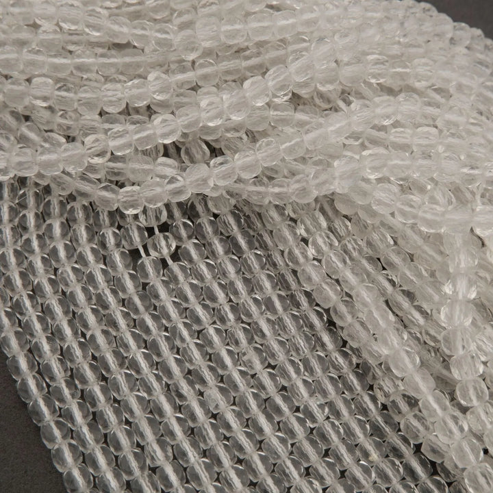 Clear Quartz · Microfaceted · Cube · 4.5mm, Tejas Beads, Beads