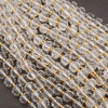 Clear Quartz · Faceted · Rondelle · 6x8mm, Tejas Beads, Beads