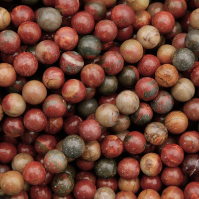 Red Creek Jasper · Smooth · Round · 6mm, 8mm, 10mm **CLEARANCE**