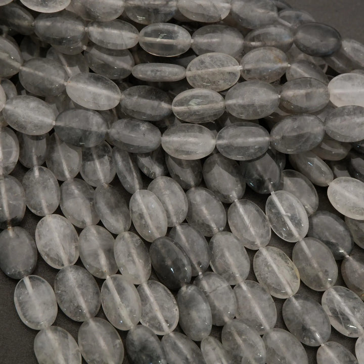 Cloudy Quartz · Smooth · Oval · 10x14mm, Tejas Beads, Beads
