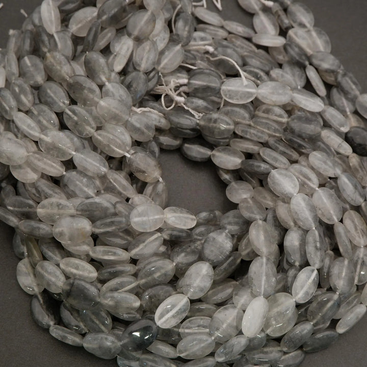 Cloudy Quartz · Smooth · Oval · 10x14mm, Tejas Beads, Beads