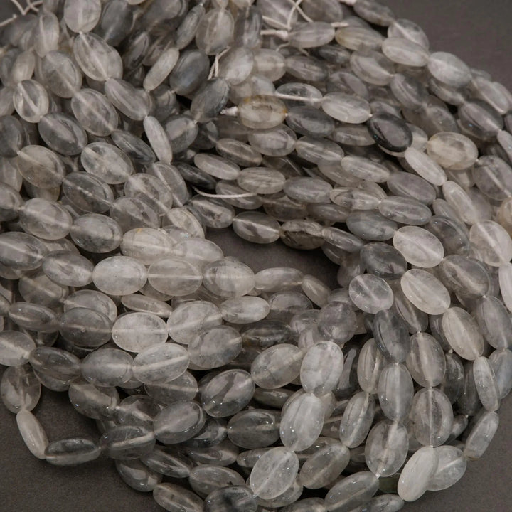 Cloudy Quartz · Smooth · Oval · 10x14mm, Tejas Beads, Beads