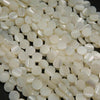Coin shape mother of pearl beads.