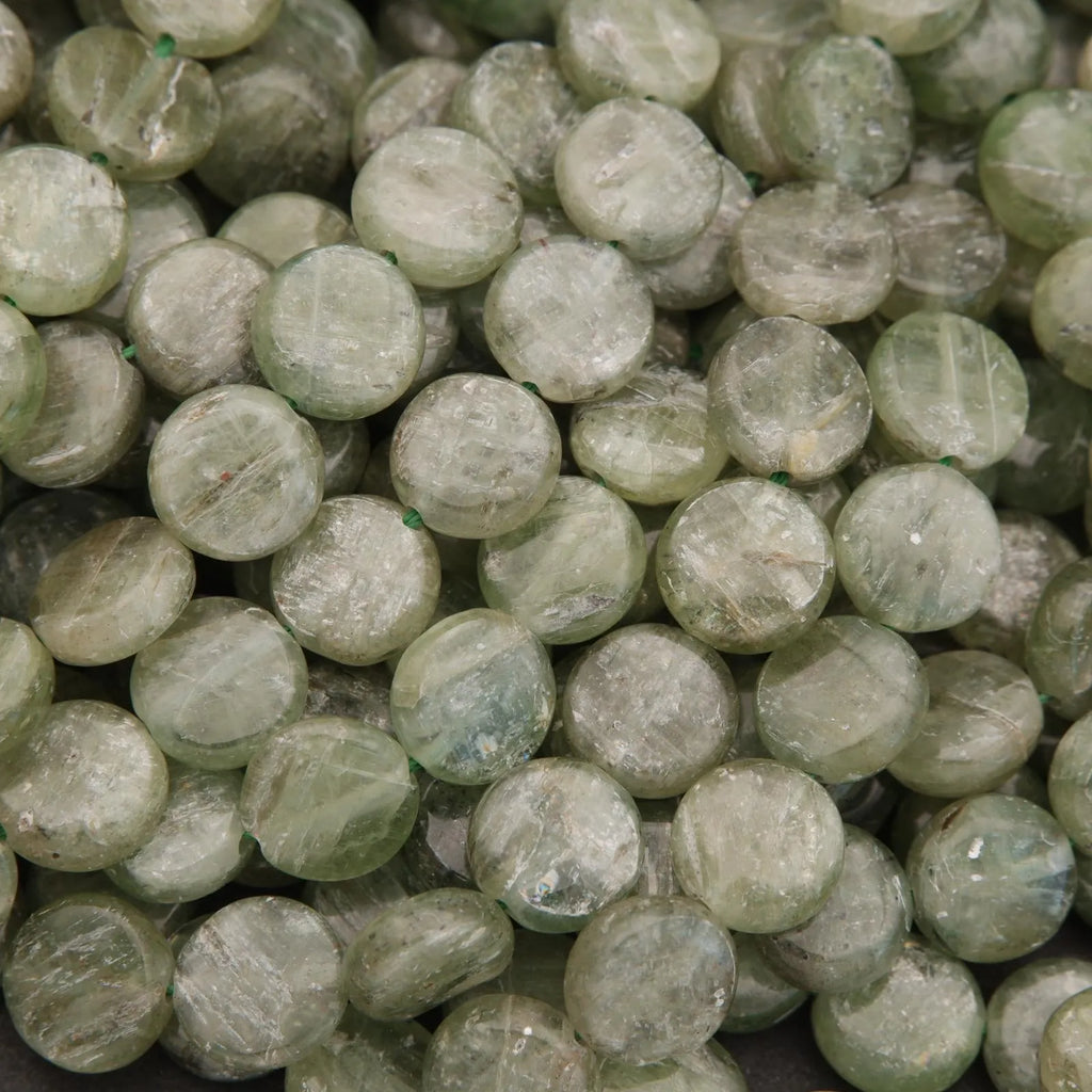 Close-up of green stones.