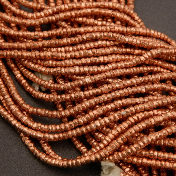 Ethiopian Copper · Smooth · Heishi · 2mm, 2.5mm, Tejas Beads, Beads