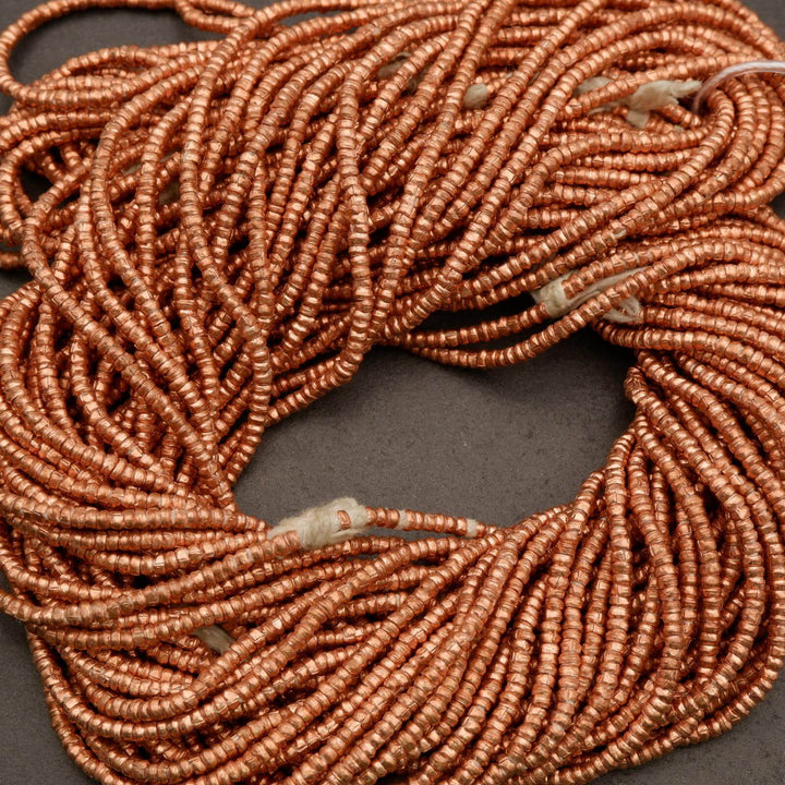 Ethiopian Copper · Smooth · Heishi · 2mm, 2.5mm, Tejas Beads, Beads