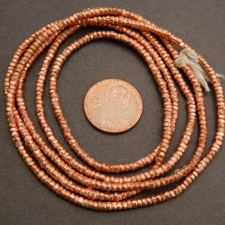 Ethiopian Copper · Smooth · Heishi · 2mm, 2.5mm, Tejas Beads, Beads