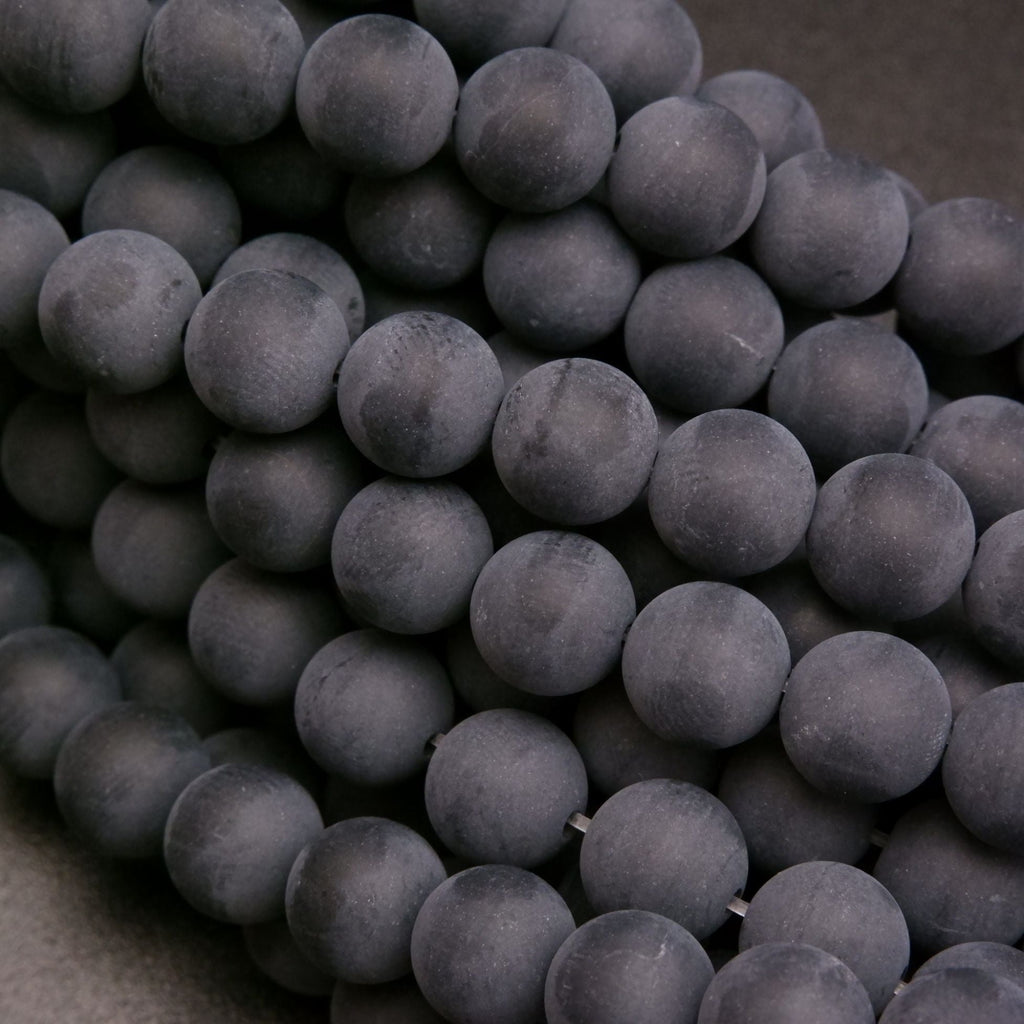 matte black onyx beads.