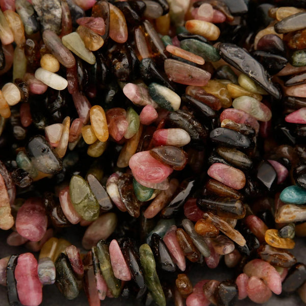 Close-up of multicolored stones with a dark background