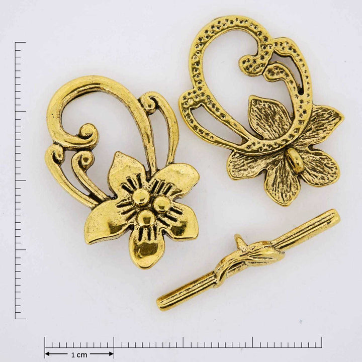 Gold Flower Findings Clasps.