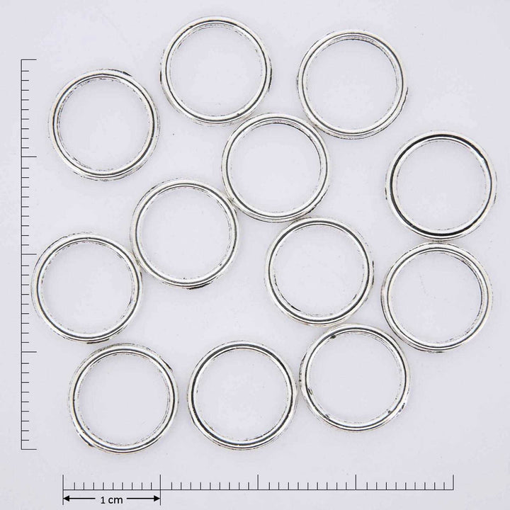 Closed Ring · Antique Silver Plated Finding · 11.5mm · 100pcs, Tejas Beads, Jewelry Findings