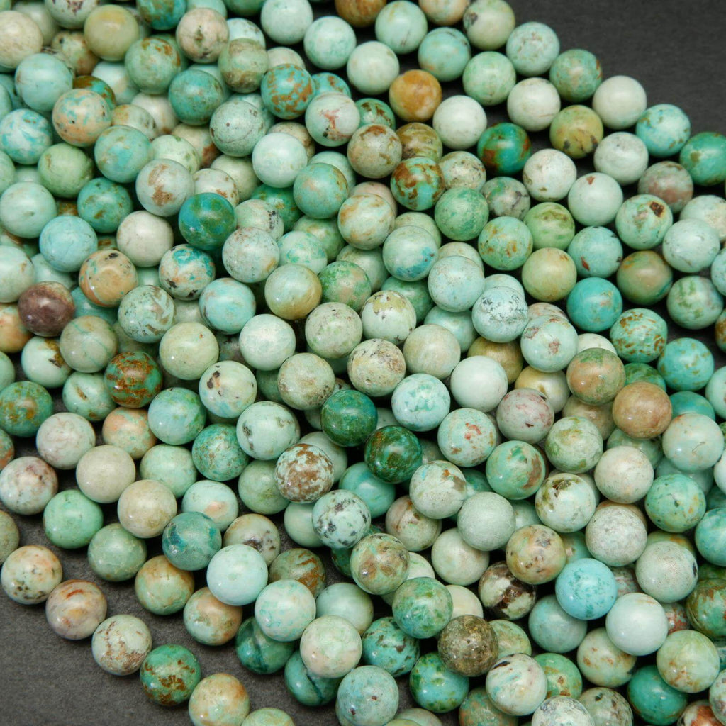 Green and blue Peruvian turquoise beads.