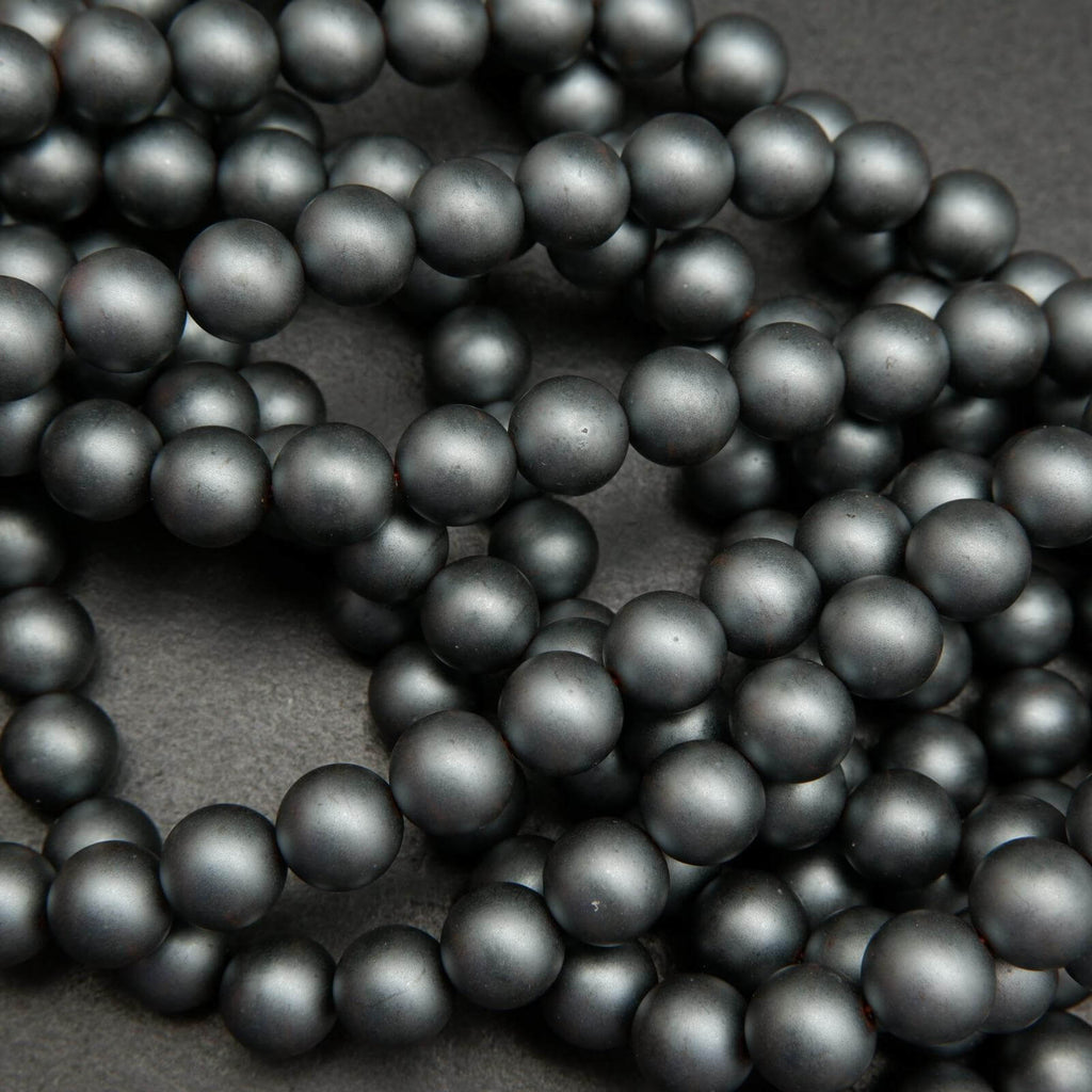 Hematite · Matte · Round · 4mm, 6mm, 8mm, Bead, Tejas Beads