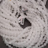 Polished white milky quartz beads for bracelet and necklace making