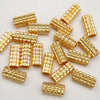 Knurled Tube · Gold Finished Brass · 3x5mm, 3x7mm, Finding, Tejas Beads
