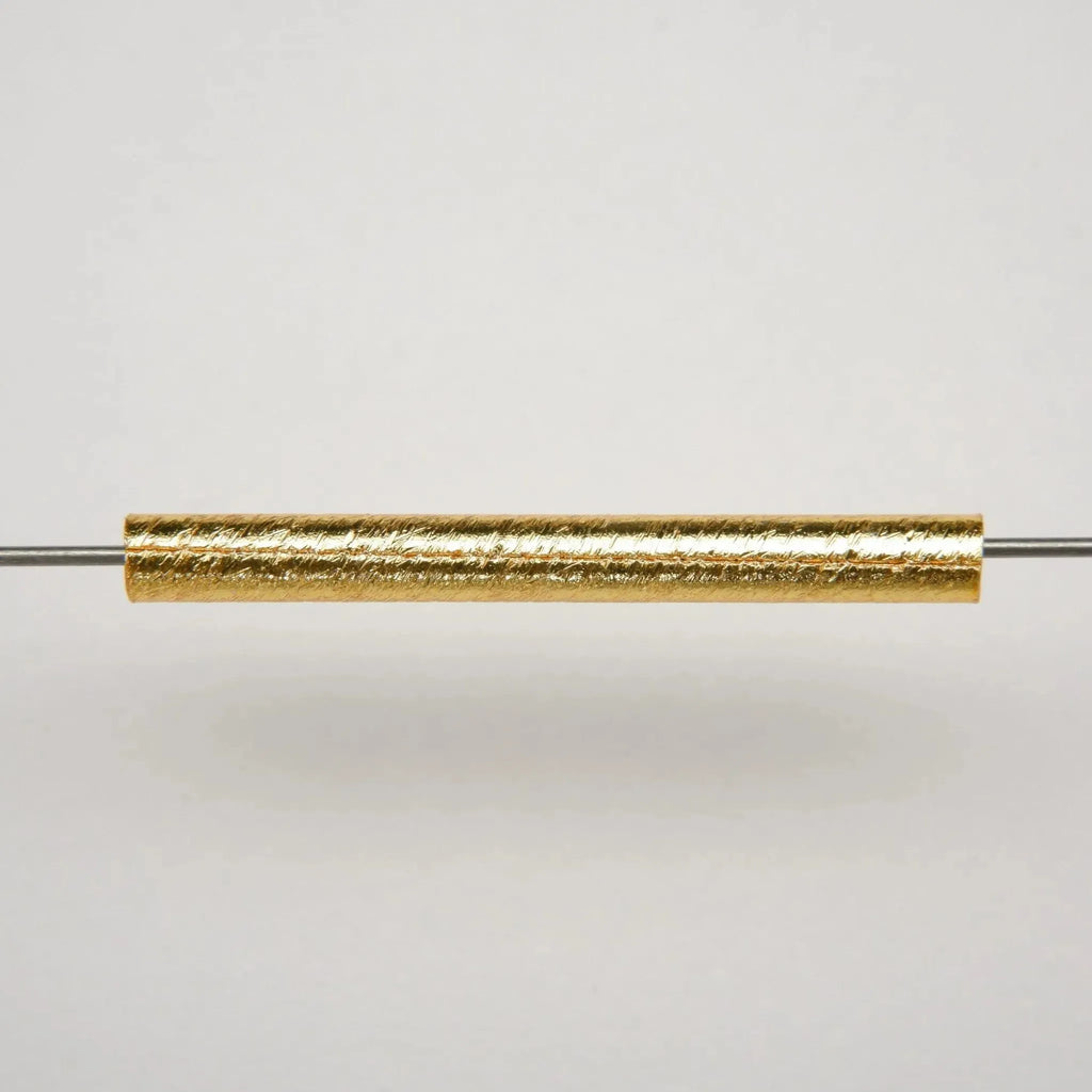Brushed Tube · Gold Finished Brass, Finding, Tejas Beads