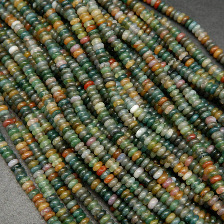 Green moss agate beads.