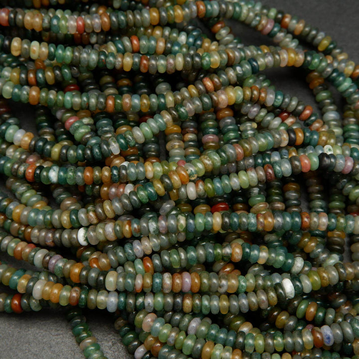 Green moss agate beads.