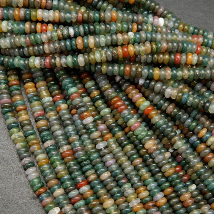 Green moss agate beads.