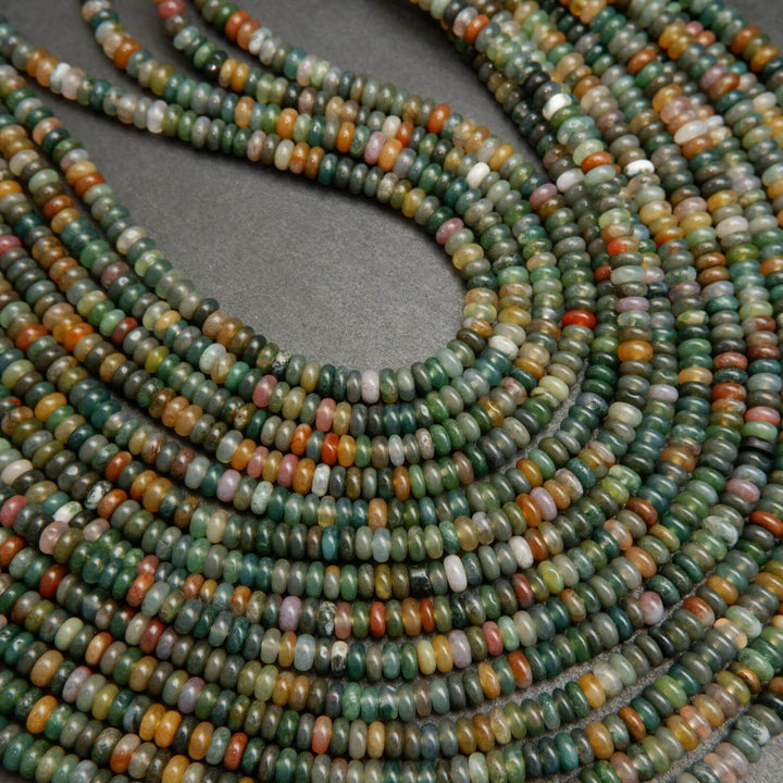 Green moss agate beads.