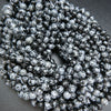 Snowflake obsidian beads.
