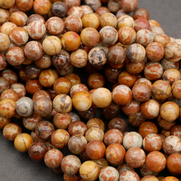 Mexican Bird's Eye Rhyolite · Smooth · Round · 4mm, 6mm, 8mm, 10mm, Tejas Beads, Beads