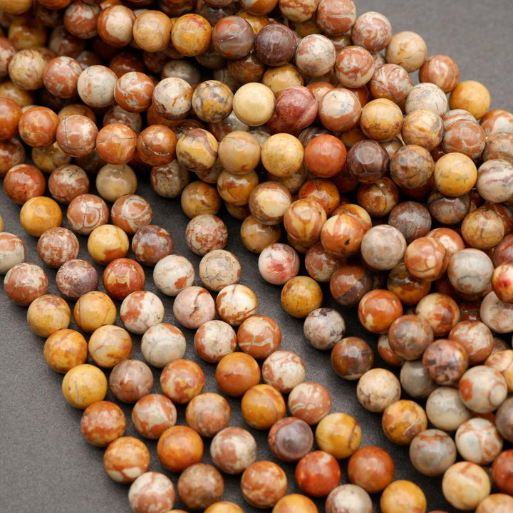 Mexican Bird's Eye Rhyolite · Smooth · Round · 4mm, 6mm, 8mm, 10mm, Tejas Beads, Beads
