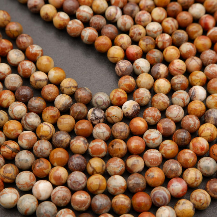 Mexican Bird's Eye Rhyolite · Smooth · Round · 4mm, 6mm, 8mm, 10mm, Tejas Beads, Beads