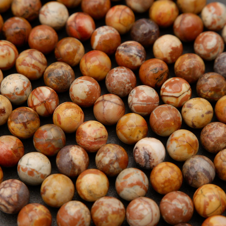 Mexican Bird's Eye Rhyolite · Smooth · Round · 4mm, 6mm, 8mm, 10mm, Tejas Beads, Beads