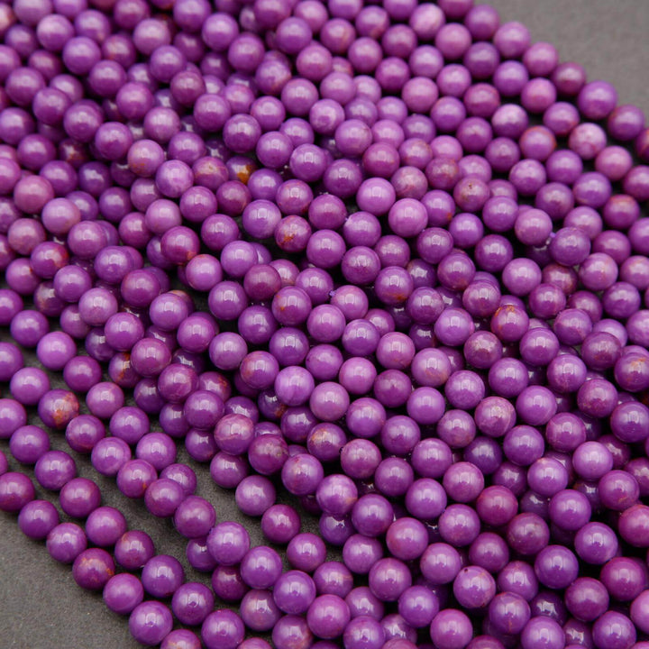 Phosphosiderite A · Smooth · Round · 3mm, 4mm, Tejas Beads, Beads