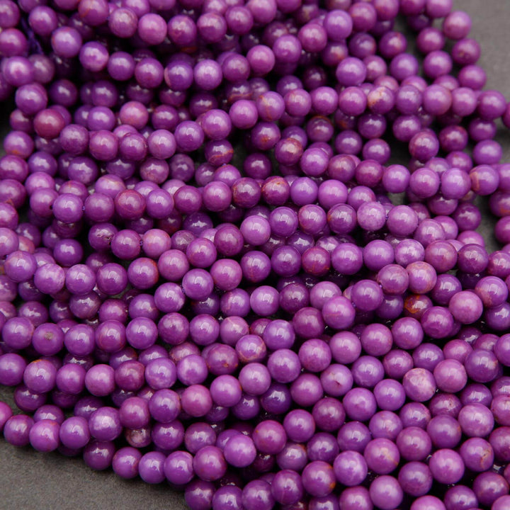 Phosphosiderite A · Smooth · Round · 3mm, 4mm, Tejas Beads, Beads