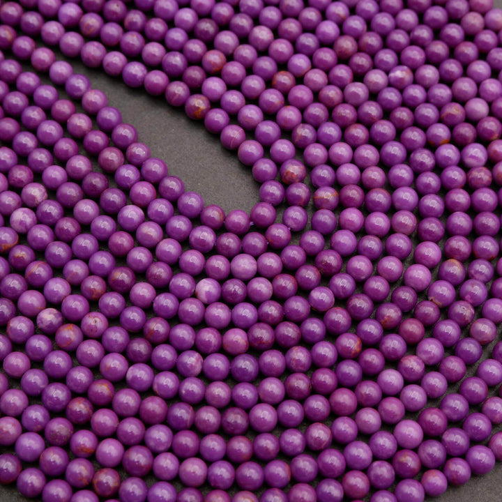 Phosphosiderite A · Smooth · Round · 3mm, 4mm, Tejas Beads, Beads